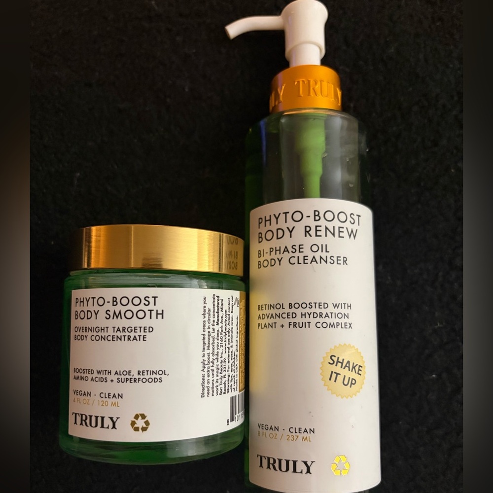 TRULY Phyto-Boost Body Concentrate and Body Cleanser Set Vegan/Clean Beauty